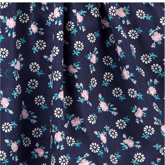 Carter’s Kid long sleeve floral ruffled hem poplin dress, size 5 and 6/6X - Picture 3 of 14